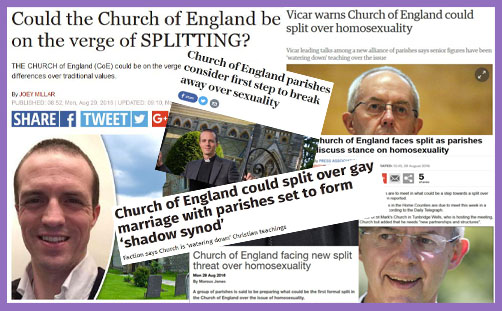 Could the Church of England be on the verge of splitting? and other headlines